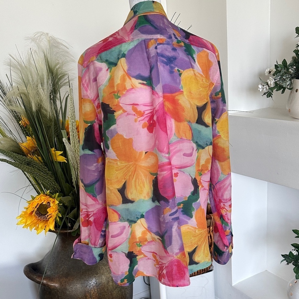 Lauren Ralph Lauren Multicolor Floral Blouse - Picture 6 of 10